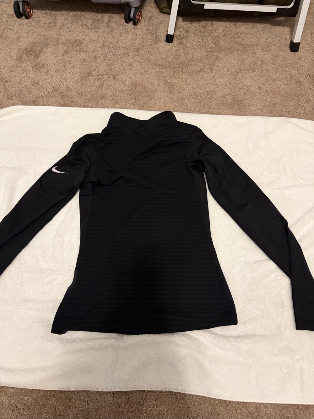 Nike Black Quarter-Zip Long Sleeve Top - Picture 3 of 3